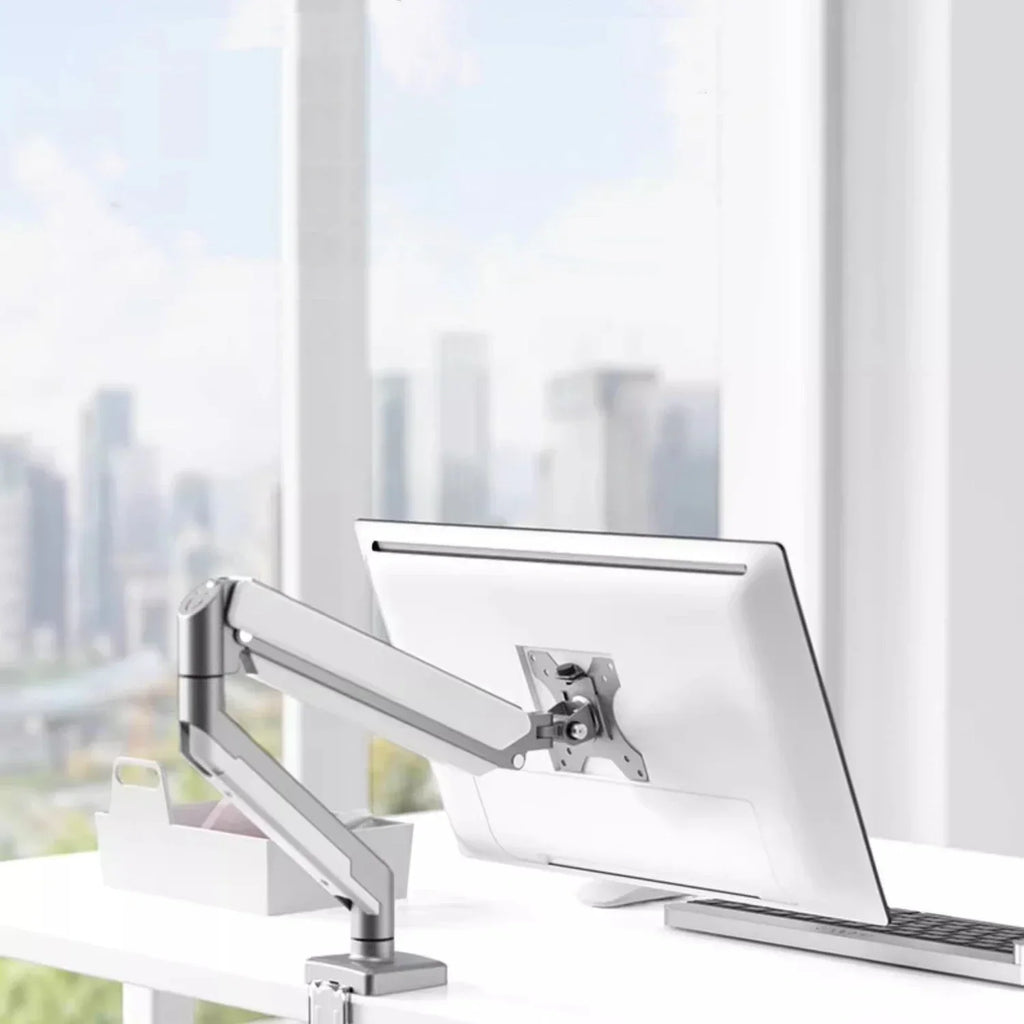 Single Monitor Mount Stand Up to 32 Inch 19.8lbs Universal VESA Desk Bracket Height Adjustable Computer Screen Holder