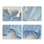 2026 New Summer 0-2Y Baby Clothes Cartoon Print Sleeveless Polo Romper Breathable Mesh Fabric with Placket Snap Closure