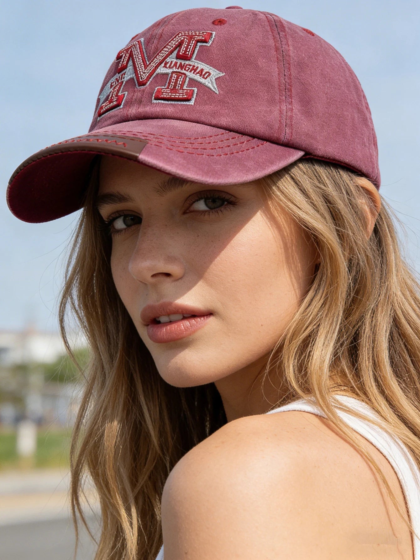 Hot Sale Unisex Baseball Cap M Letter Embroidery Dad Hat Women Men Outdoor Washed Cotton Cap