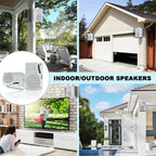 Herdio 3.5'' 2PCS Passive Outdoor Speakers Wired Waterproof 200W 3 Way Premium Mountable Wall Mount Speakers With Superior Sound