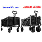 Large Weight Capacity Heavy Duty Wagon Cart Folding Wagon for Outdoor Garden Beach wagon Camping Equipment with Cup Holders