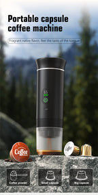 DENOKIN Portable Espresso Coffee Machine With Digital Display 3-in-1 Capsule Coffee Maker for Car & Home Camping Coffee Maker