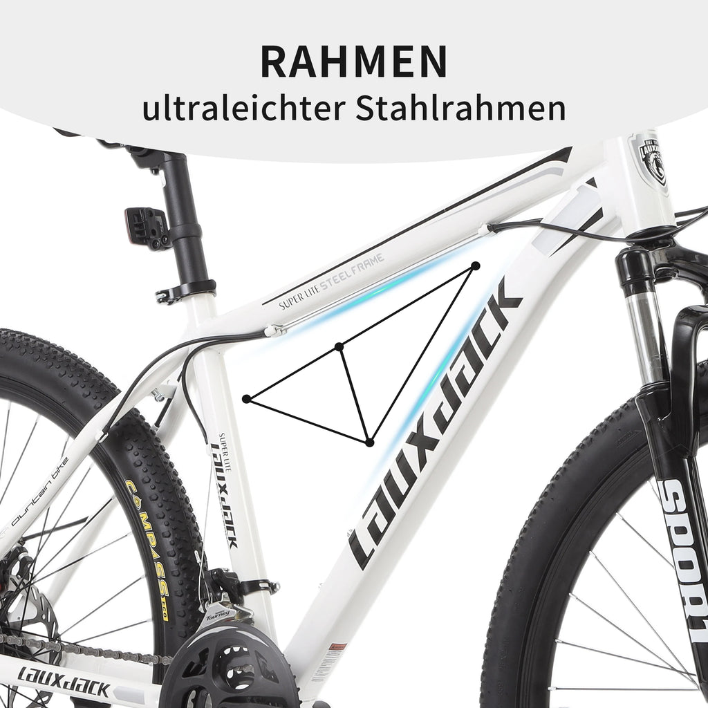 Vankel 27.5 Inch Mountain Bike for Adults,21-Speed Gear System, Dual Disc Brakes, All-Terrain Bicycle for Men & Women Bike Gifts