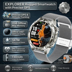 2026New Military T-Rex3 GPS Map Navigation Smart Watch 2GB RAM 1.43-inch AMOLED Screen 30M Waterproof Call Sports Smartwatch Men