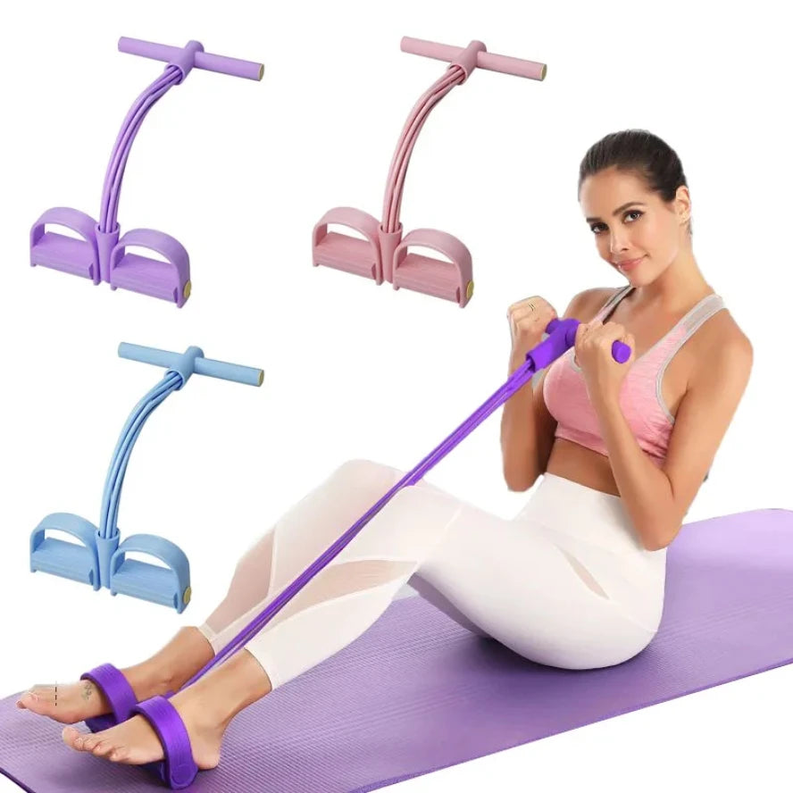 6-Tube Resistance Band Multi Function Tension Rope Fitness Bands 6-Tube Elastic Yoga Pedal Puller For Sports Exercises At Gym Main image