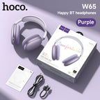 hoco Over the Ear Bluetoothe 5.4 Headphones Sports Wireless Earphone Headsets with Microphone for Phone Call Fabric Eartips