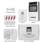 Digital TENS EMS Unit 4-Channel Tens Electrostimulator Rechargeable Muscle Stimulator with 20 Intensity Levels for  Pain Relief