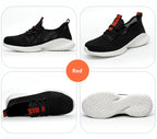 summer work shoes with protection breathable Lightweight safety shoes with iron toe anti-stab anti-slip working summer shoes
