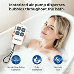 Spa Bubble Bath Massager Portable Bathtub Massage Pad With Anti-Slip Pad And Inflatable Pillow For Family Relaxation Bathroom