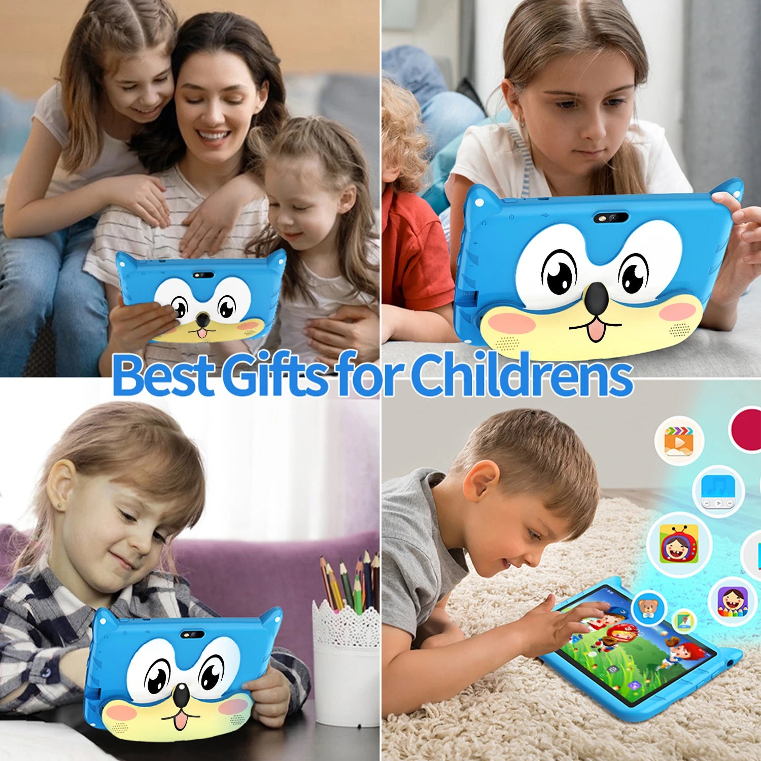 New 7 Inch 5G WiFi Kids' tablets Quad Core 4GB RAM 64GB ROM Dual Cameras Android 13.0 Learning Education Tablet PC 4000mAh