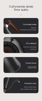 Electric Gooseneck Kettle 900ML Hand Brew Coffee Pot Smart Teapot Temperature Control Pot Rapid Heating Kettle 110v/220v