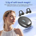 UYUXIO Clip Ear Open Earbuds BT 5.4 Headphones IPX7 Waterproof Headsets Clip on Earphones with Microphone for Sports Running