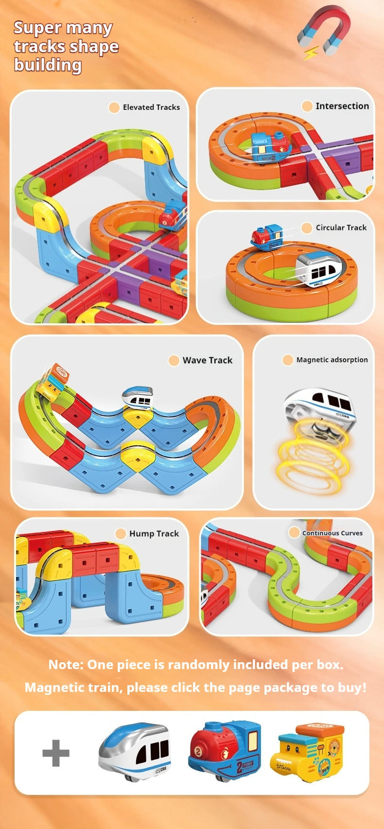 Electric Magnetic Levitation Train Set for Kids - Anti-Gravity DIY Assembly Magnetic Assembly Track Educational Toy for Boys