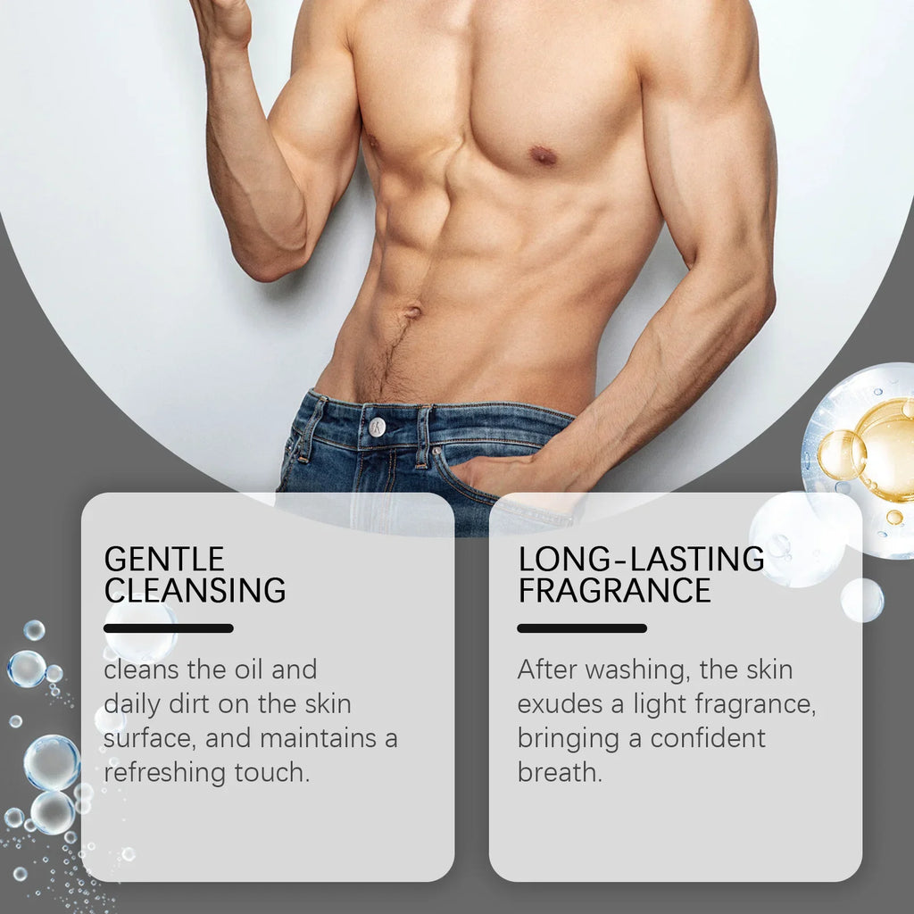 Men's Eucalyptus Coconut Body Wash Deep Cleansing Shower Gel Refreshing Scent Long Lasting Fragrance Oil Control 100ml