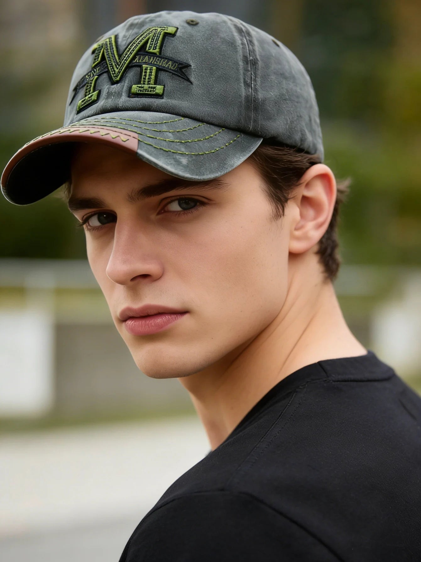 Hot Sale Unisex Baseball Cap M Letter Embroidery Dad Hat Women Men Outdoor Washed Cotton Cap