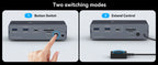 KVM Switch 2 Monitors 2 Computers Docking Station USB C+HDMI/DP Input,4K@60Hz/120Hz DisplayPort Dual Monitor for Laptop Desktop