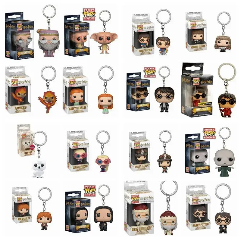 Funko Pocket Keychain Toy Hermione Granger Dobby Dumbledore Malfoy Ginny Ron Hedwig Snape Voldemort Luna Pocket Pop Key Ring Toy Main image