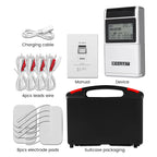 Digital TENS EMS Unit 4-Channel Tens Electrostimulator Rechargeable Muscle Stimulator with 20 Intensity Levels for  Pain Relief