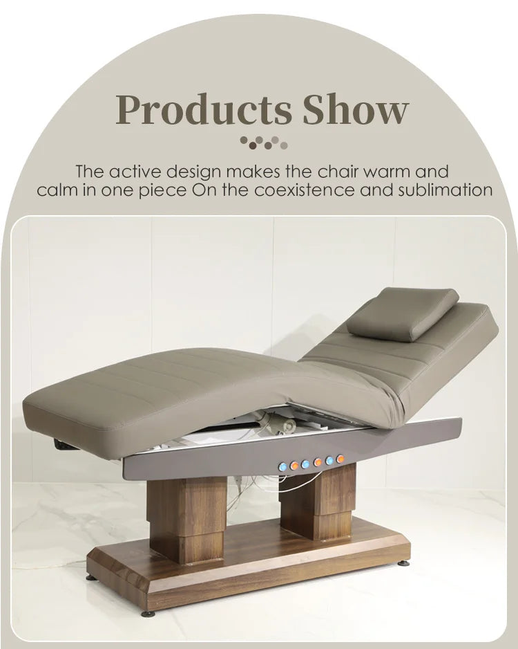 Modern Design Electric Spa Treatment Equipment Beauty Bed with Adjustable Leg Backrest 4 Motor Facial Massage Table