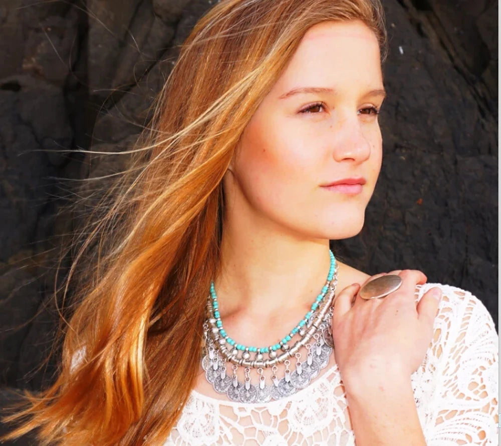 Multi-style Vintage Coin Choker Necklace for Women Boho Afghan Ethnic Gypsy Native Tribal Dress Turkish Pakistan Indian Jewelry