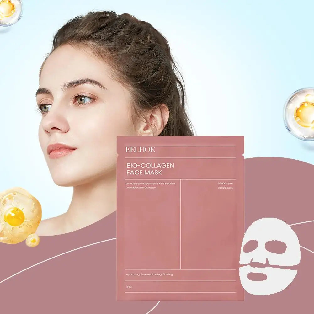 1/2/5pcs Bio-Collagen face Mask Hydrating Overnight Hydrogel Moisturizing Facial Mask VC Whitening Anti aging Skincare
