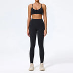 Hearuisavy Summer Super-Soft 2Pcs Women's Running Sports Shorts Set Breathable Fitness Yoga Bra Casual Push Up Workout Crop Top