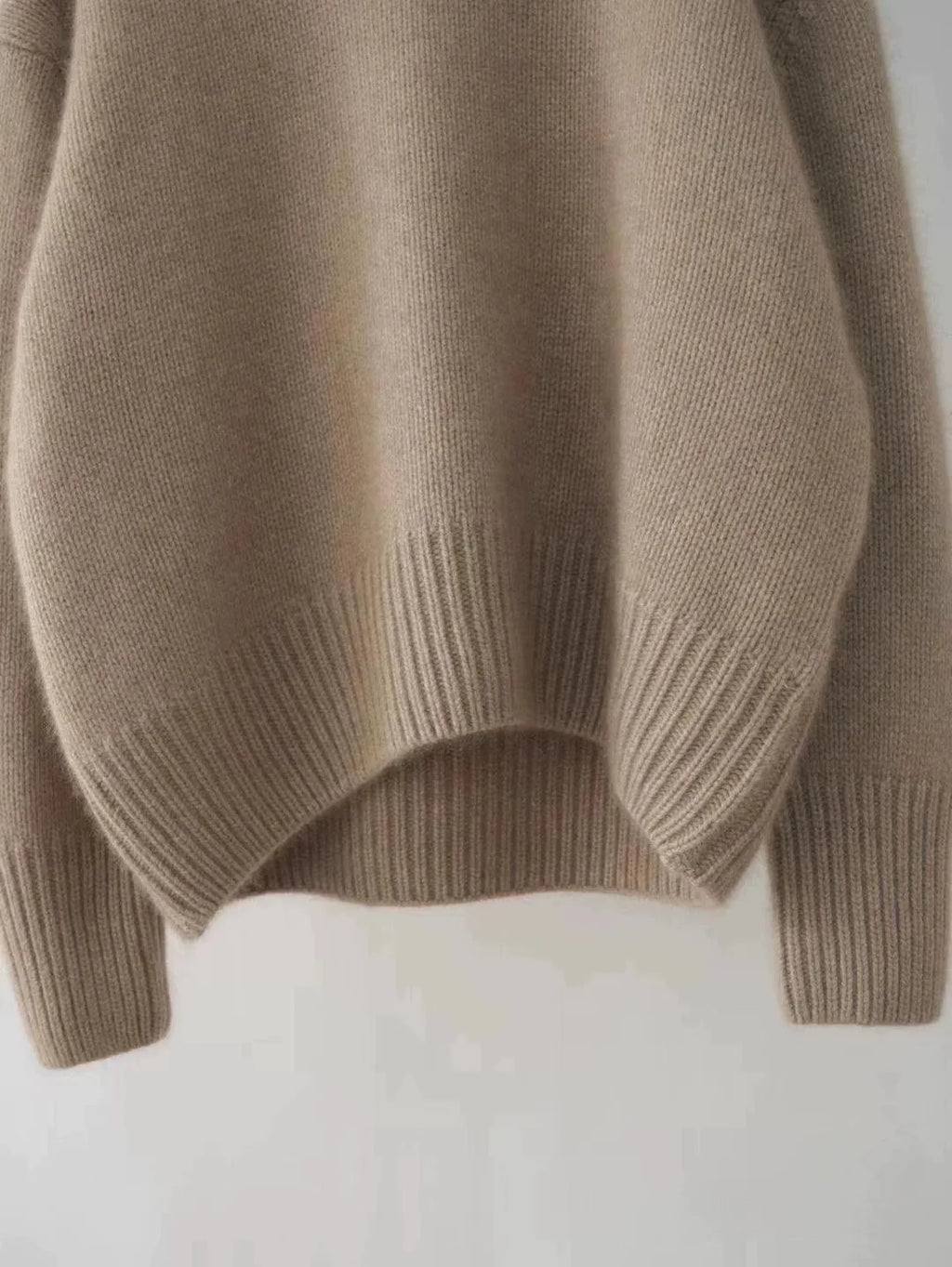 2023 autumn and winter turtleneck 100% pure cashmere women loose sweater thickened wool sweater cover lazy bottom