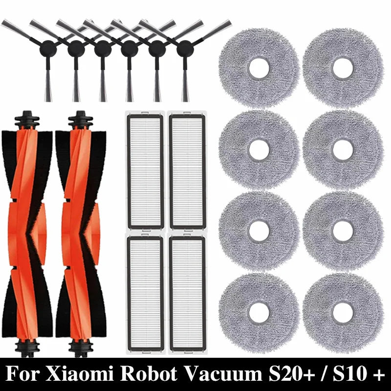 For Xiaomi Robot Vacuum S20+ / S10 Plus / B108GL / B105 Parts Accessories Main Side Brush Hepa Filter Mop Cloth Replacement Main image