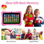 BDF Tablet for Kids 7 Inch Android 11 System 32 GB WiFi Bluetooth Dual Camera Educational Software Installed with Proof Case