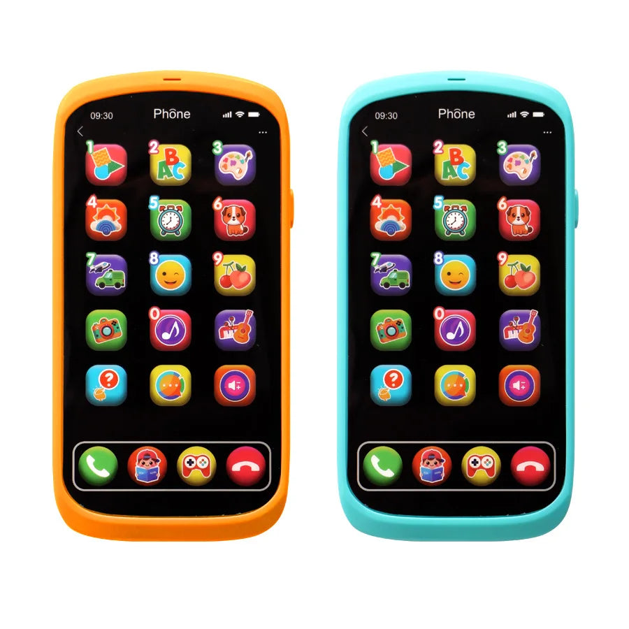 Children Touch Screen Phone Toy Simulation Mobile Cellphone English Learning Machine With Light Boys Girls Early Education Toys