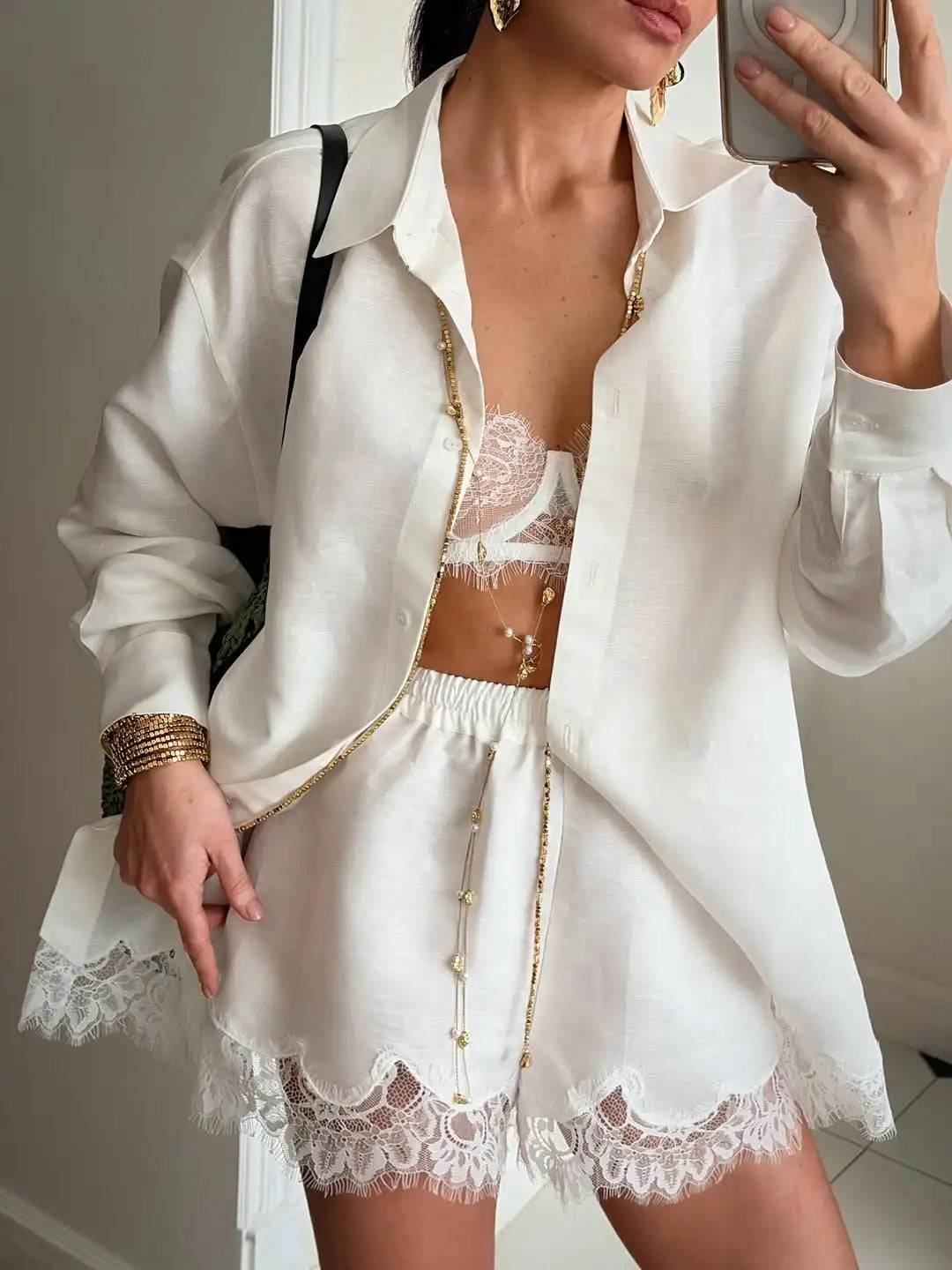 Women Solid Lapel Full Sleeves Pant Suits Chic Single Breasted Wide-leg Long Pants Sets 2026 Lady  Casual Daily Loose Fit Outfit