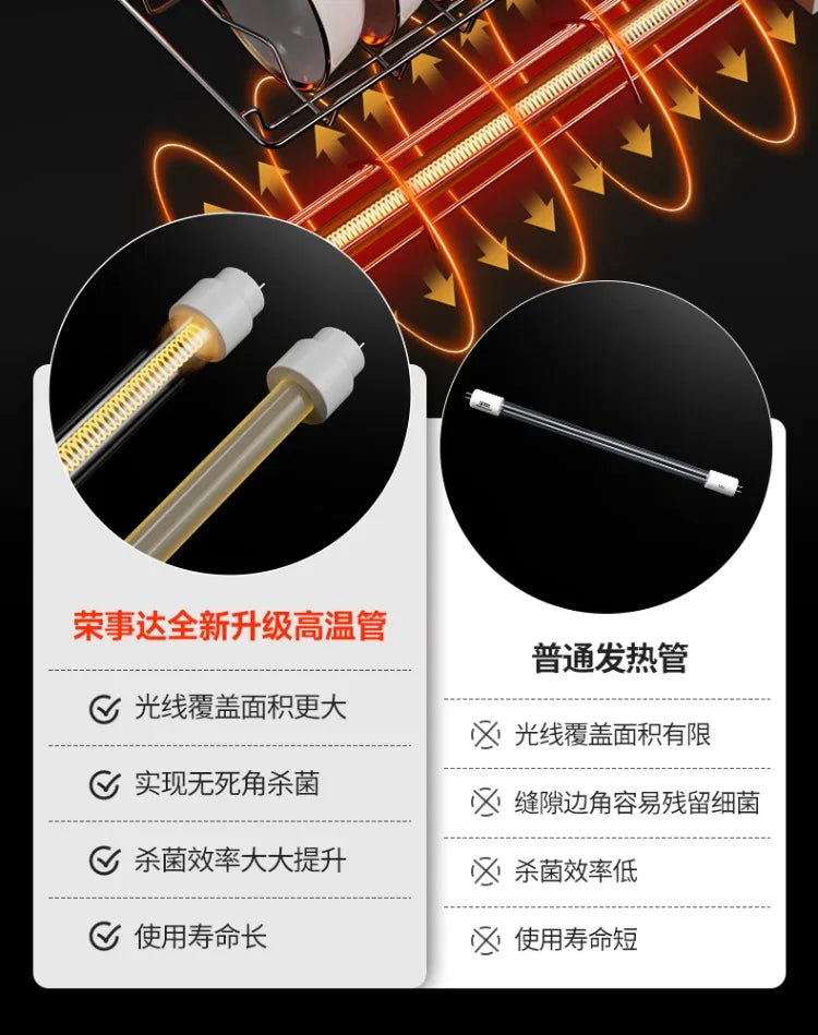 220V Royalstar Small Disinfection Cabinet Portable High Temperature Kitchen Commercial Household Desktop UV Sterilizer