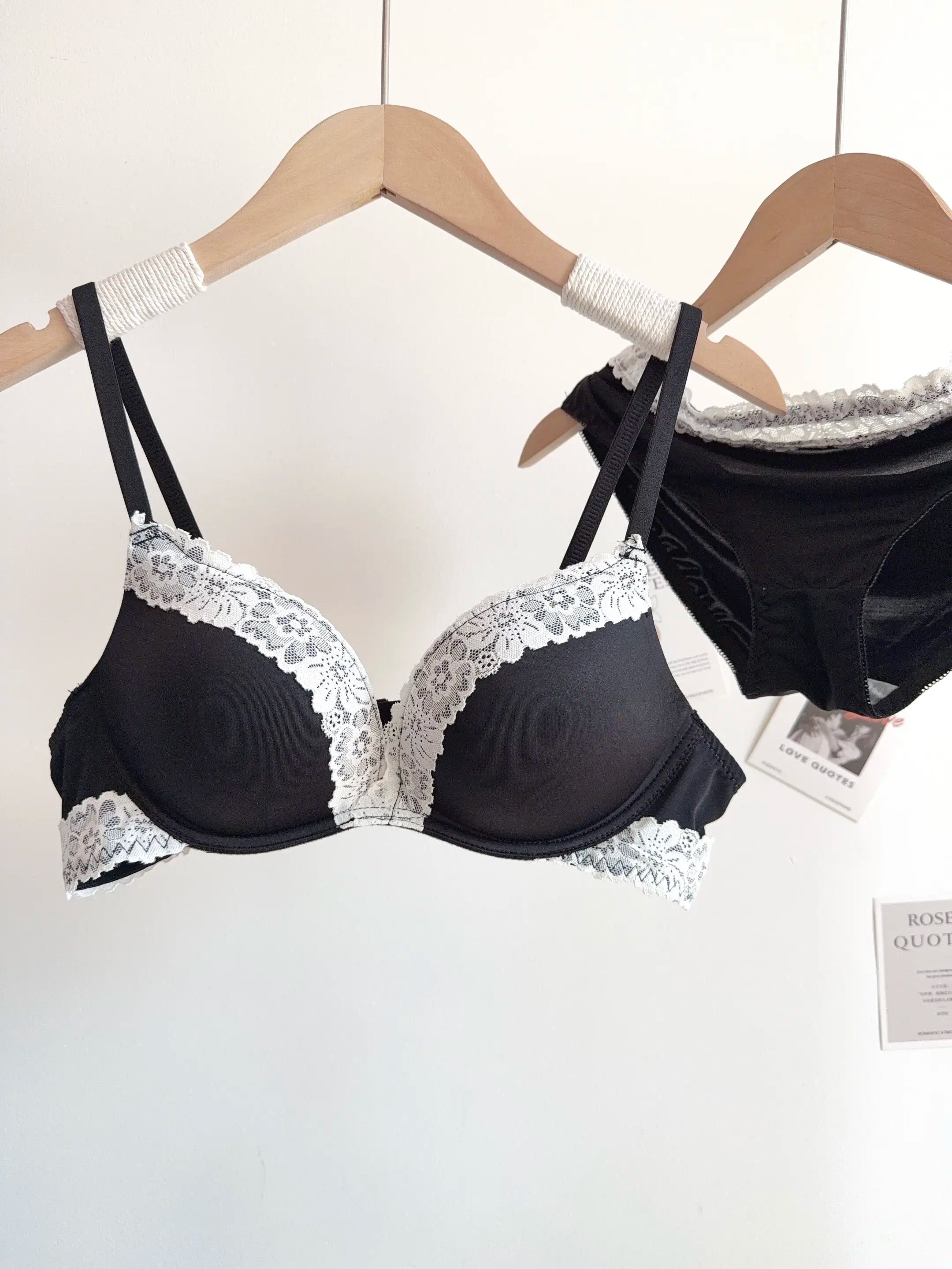 Sexy Leopard Print Lingerie Set Women Wireless Invisible Push Up Small Breasts,adjustable A To C Cup,sheer Lace Pure Design, S-X