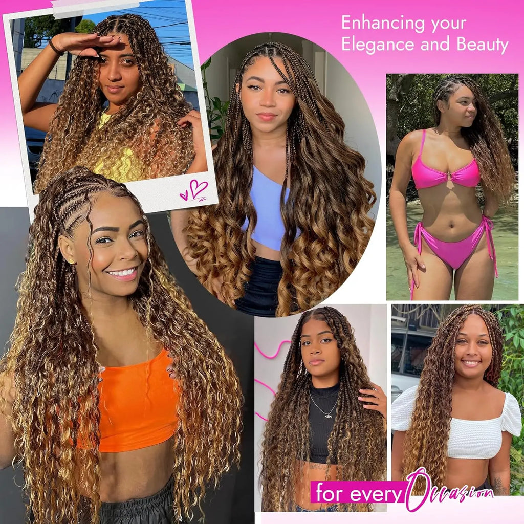 P4/27 Highligt Deep Wave Bulk Human Hair Braiding Blonde Curly Brazilian Human Hair Extensions for Micro Braiding No Weft