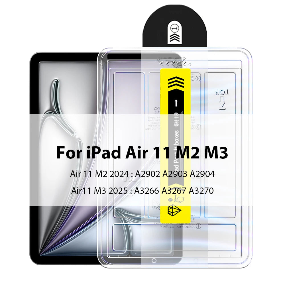 Screen Protector Tempered Glass For iPad Pro 13 11 M5 M4 12.9 A16 10 9 10th 9th Generation Air 5 4 3 M3 M2 Mini 7 6 Accessories