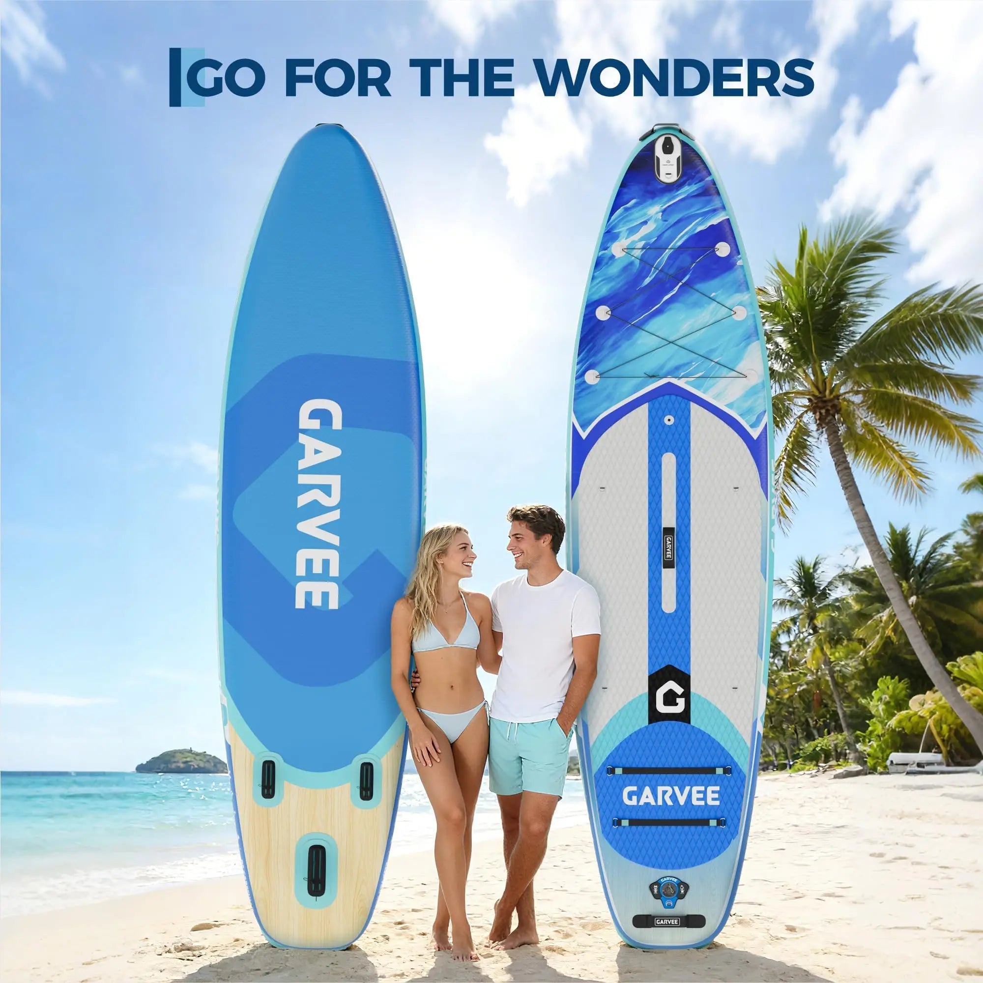 Inflatable Rise Up Paddle Board Stand-up Paddleboard Full Kits with Adjustable Paddle/Hand Pump for Outdoor Water Sports Surfing Main image