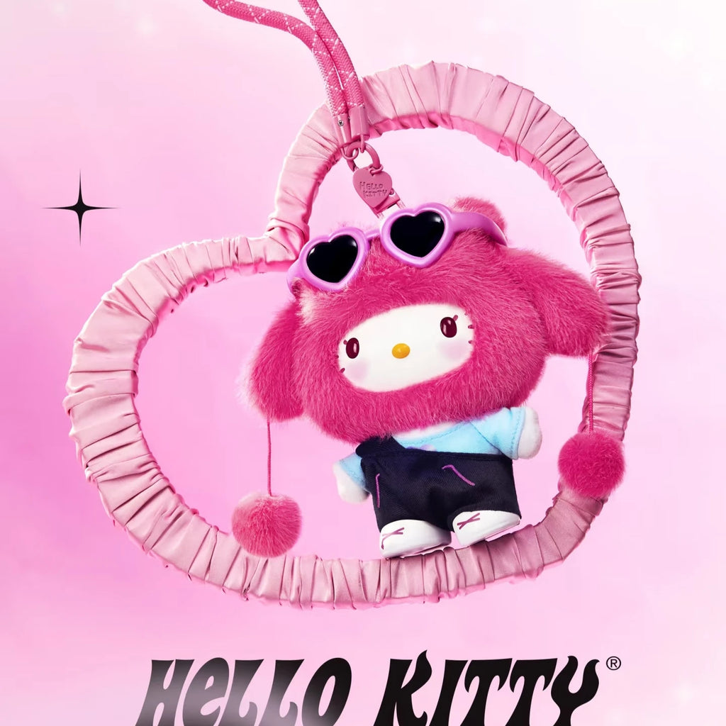 Genuine Hello-Kitty Pop Star Velvet Pendant Series Vinyl Doll Blind Box Trendy Kawaii Surprise Gift Lovely Trendy Blind Box Toys