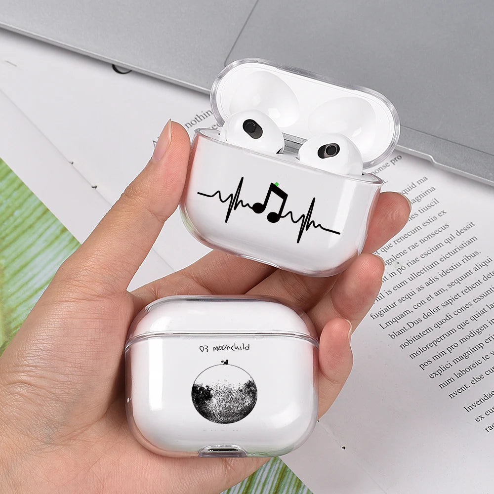 Hard Plastic Case for AirPods Pro 2 USB C Case for airpods 3 2 1 Case Transparent Cover for airpod pro 3 funda Air Pods 3 Coque