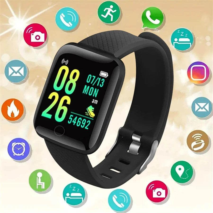 Smart Watch Sport Wristband Fitness Monitoring Track Heart Rate Call and Message Remind Men Smartwatch Woman 116 Plus Clock D13 Main image