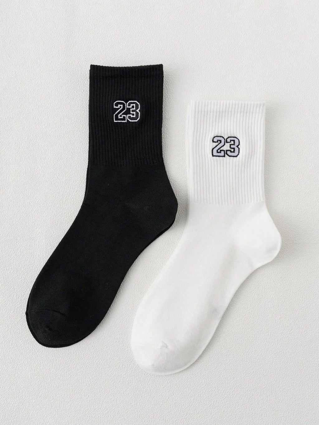 Men's Crew Socks, Classic, Number 23 Design, Comfortable, Breathable, Moisture-Wicking