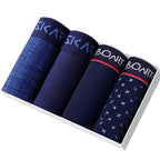 4pcs Boxer Shorts Men's Panties Homme Underpants Boxershorts Underwear for Man Cotton Male Couple Sexy Set Calecon Lot Soft Box