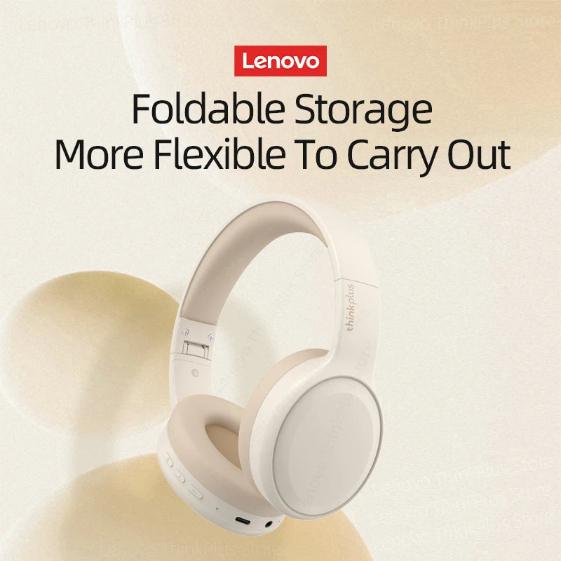 Choice Lenovo th30 wireless headphones Bluetooth earphone 5.0 foldable headset sport headphone game Fone Bluetooth earbuds