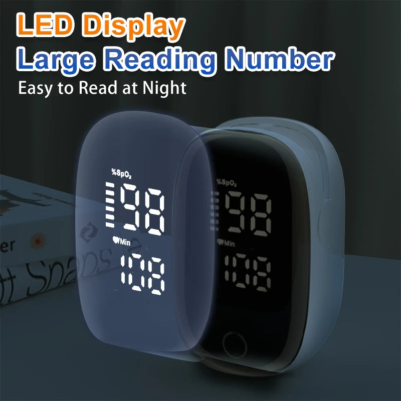 Oximeter Portable Fingertip Pulse Blood Oxygen Saturation Monitor With LED Display Fingertip Oximeter Testing SpO2 Health Care Secondary image
