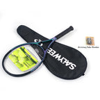 RaceRun-MAX Composite Carbon Tennis Racket, 295±10g Lightweight, 325mm Balance, One-Piece Stable Frame, 50-60lbs, for Advanced