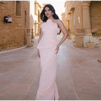 3D Prited Ruffle Women's Maxi Dress Halter Neck Trim Sleeveless Formal Evening Dresses 2026 Summer Wedding Guest Woman Vestidos