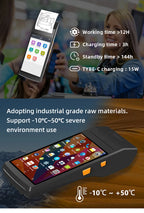 5.5 Inch Android 11 4+64G Rugged Mobile Computer PDAs for Parking Charging System Payment Terminal Handheld PDA