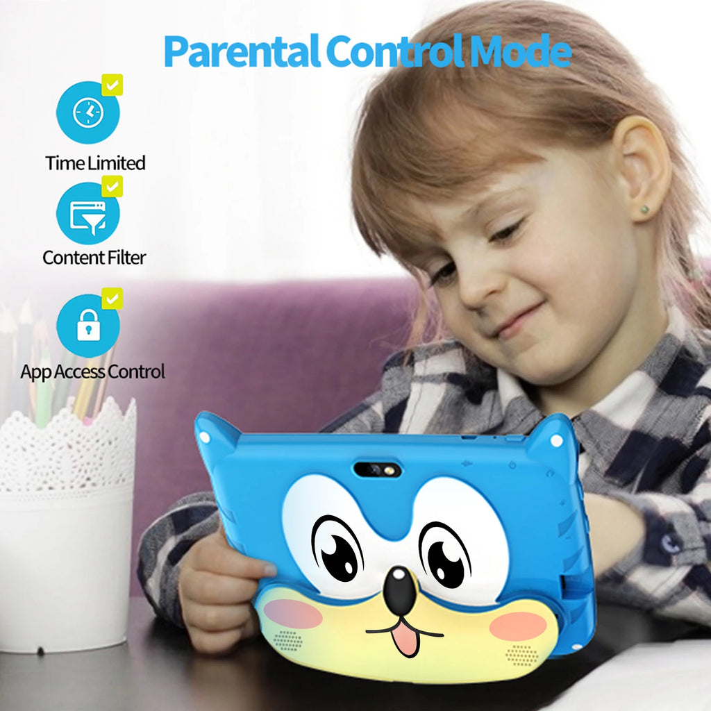 New 7 Inch 5G WiFi Kids' tablets Quad Core 4GB RAM 64GB ROM Dual Cameras Android 13.0 Learning Education Tablet PC 4000mAh