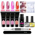 LIMEGIRL Nail Art Kit Poly Nail Gel Extending Soaking Gel Kit Nail Art Acrylic Gel Varnish Kit For Novices Semi Permanent Gel So