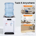 Electric Table Drinking Water Dispenser, Drinking Fountain, Office Cooler Home Hot/Cold Beverage Machine for 4.5-18.9L Buckets