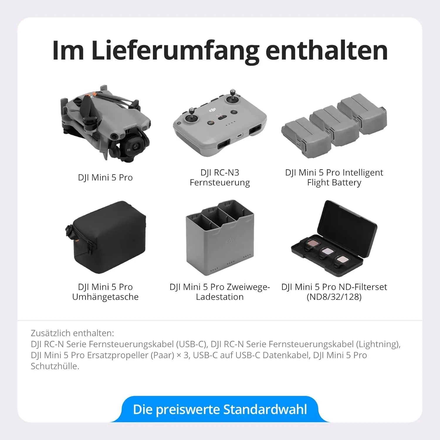 DJI Mini 5 Pro Ultra-Light & Folk Drone 4K/60fps HDR Video Camera Drone Under 250g Extended Battery Life